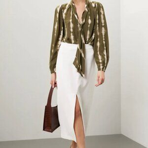 Endless Rose Front Slit Linen Maxi Skirt